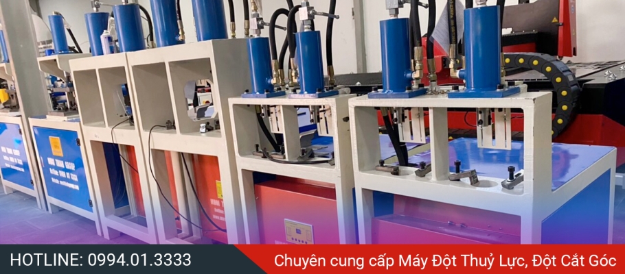 Máy đột thuỷ lực, đột cắt góc