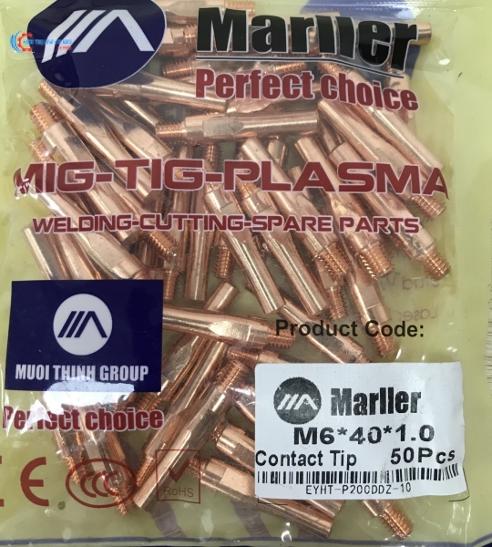 Bép hàn máy hàn mig M6x40x0.8 - 1.6 Túi ML